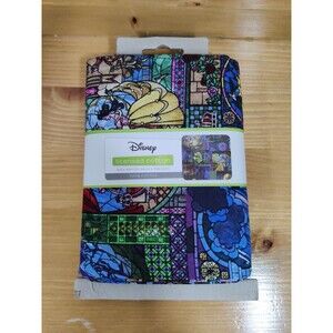 Brand New DISNEY BEAUTY & THE BEAST 1 Yard Cotton Fabric Stained Glass Window